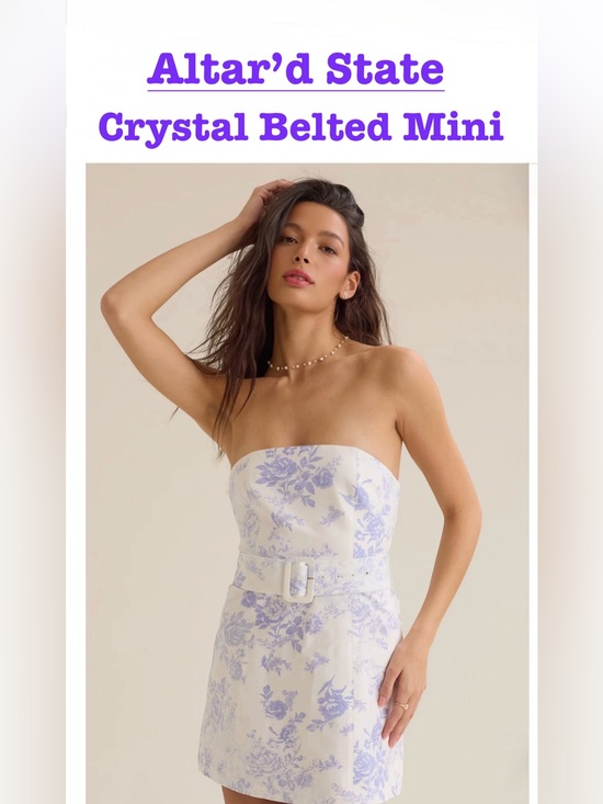Altar'd State Dresses & Skirts - Altar’d State Crystal Belted Mini Dress updated!